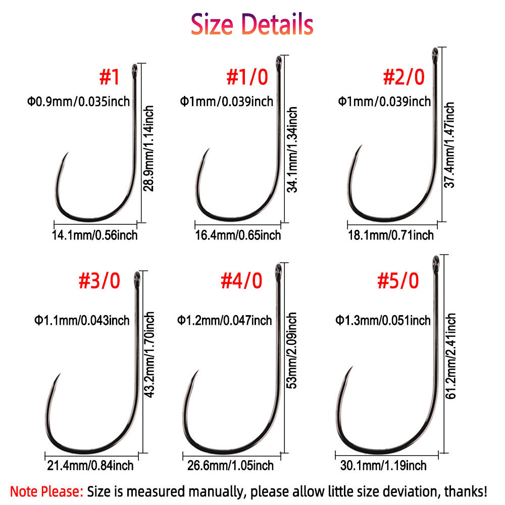 Bimoo 20pcs #1~5/0 Barbless Lo - مراجعة Fishing Hook Barbless وسعره