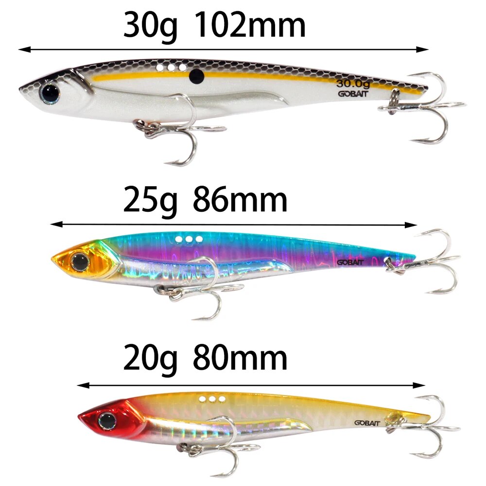 GOBAIT VIB Fishing Lure 20g 25 - مراجعة Fishing Hook Treble وسعره