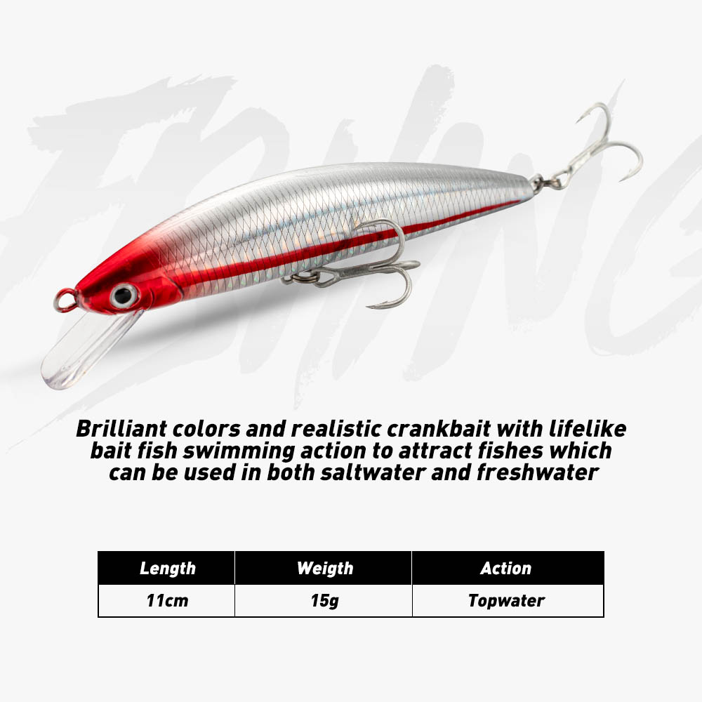 Fishing Lure Sinking Minnow 13 - مراجعة Fishing Hook Treble وسعره