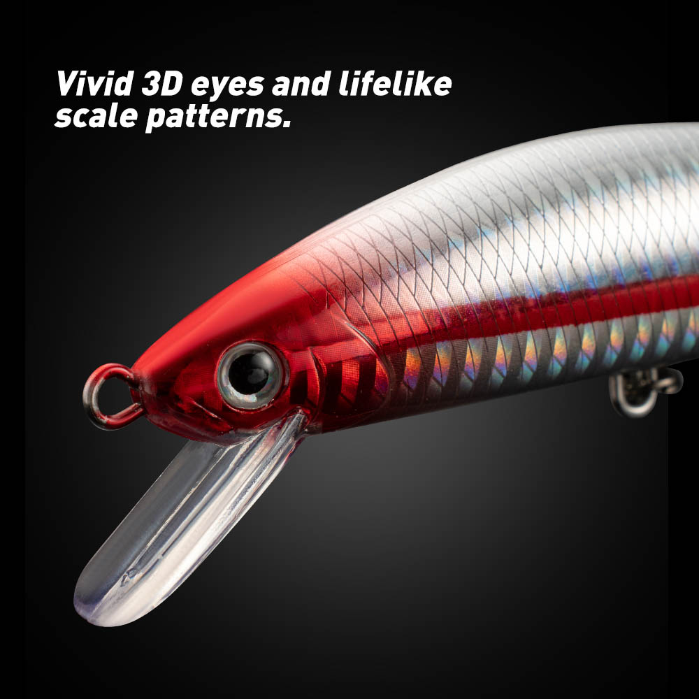 Fishing Lure Sinking Minnow 13 - مراجعة Fishing Hook Treble وسعره