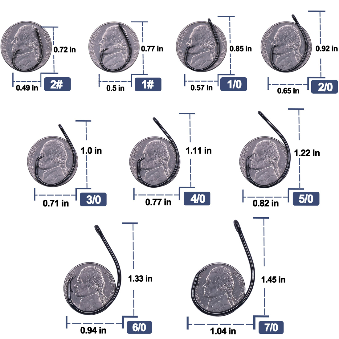 9KM 25-50Pcs Inline Wide Gap C - مراجعة Fishing Hook Circle وسعره