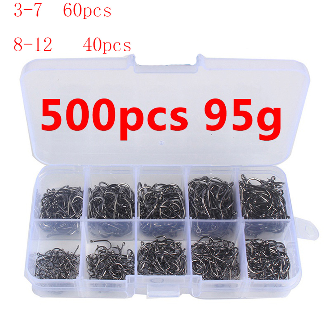 100/500pcs Fishing Hooks Set C - مراجعة Fishing Hook Circle وسعره