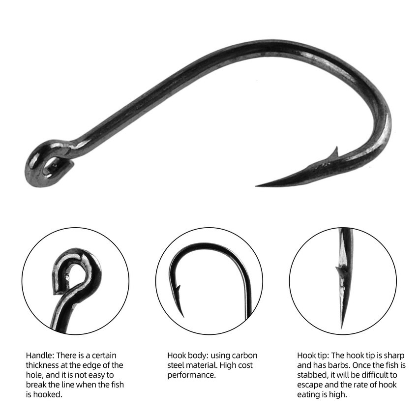 100/500pcs Fishing Hooks Set C - مراجعة Fishing Hook Circle وسعره
