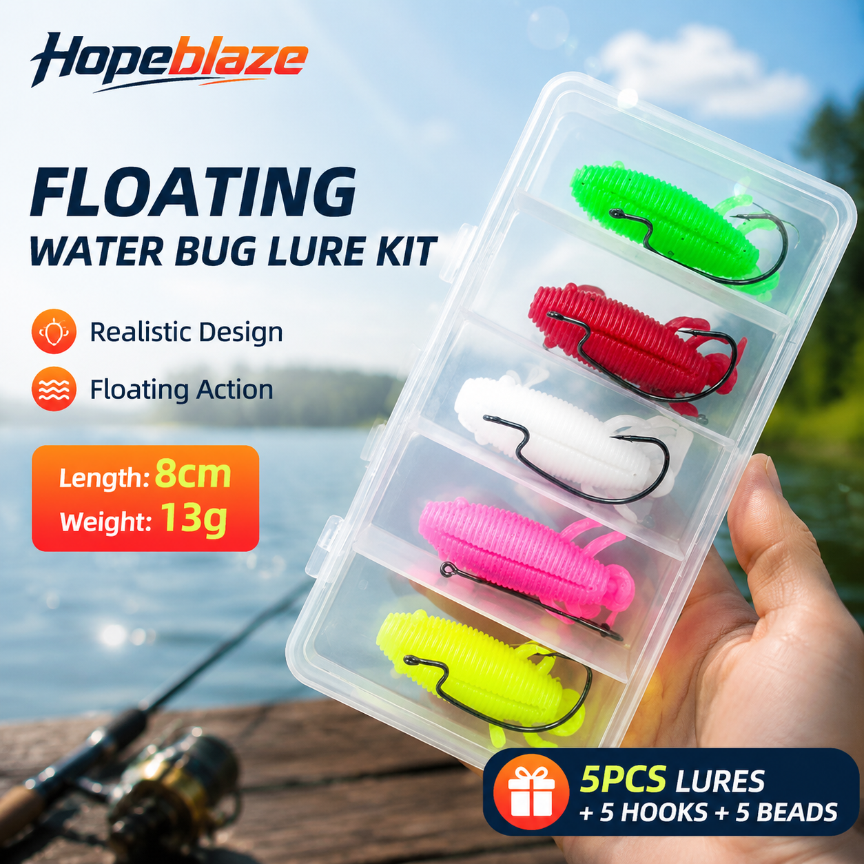 5pcs Floating Soft Frog Lure T - مراجعة Fishing Hook Weedless وسعره