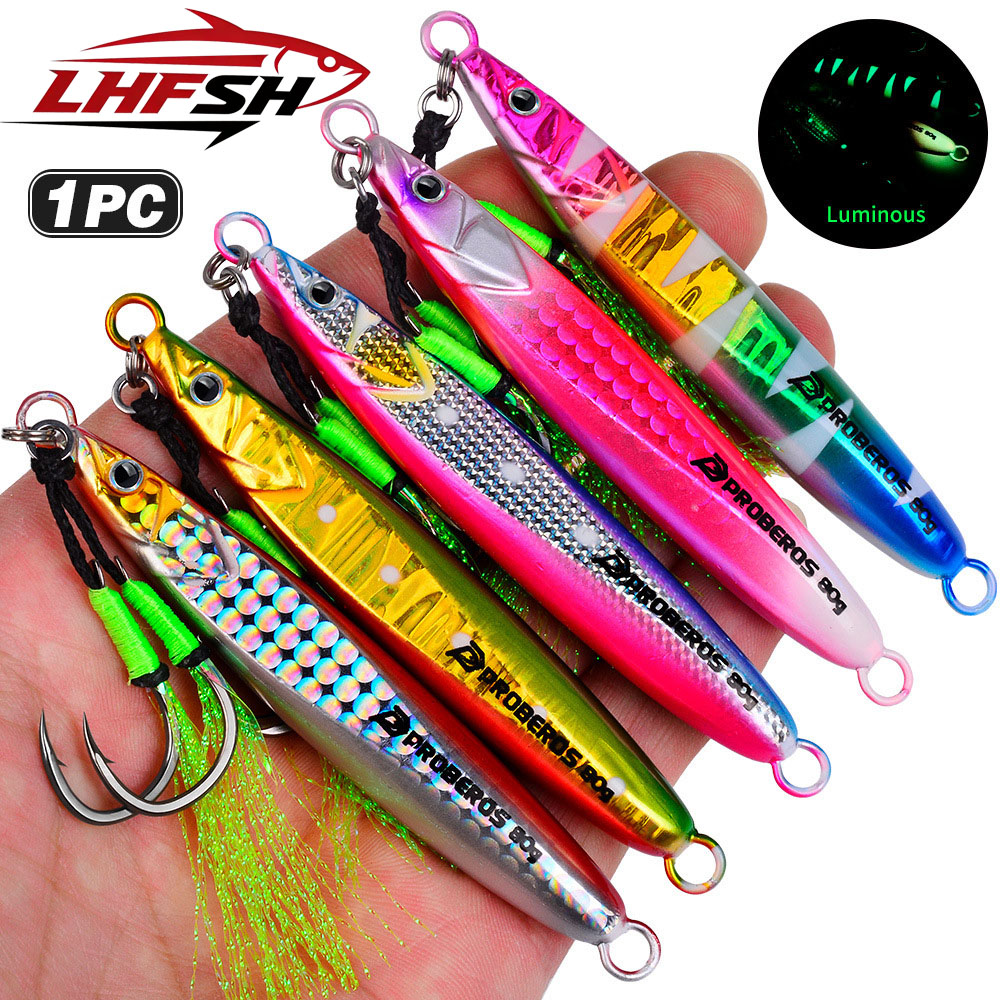 LHFSH Luminous Metal Jig Fishi - مراجعة Fishing Hook Treble وسعره