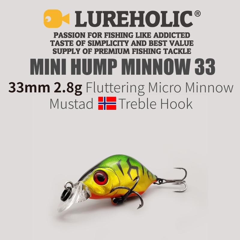 LUREHOLIC 33mm 2.8g Fluttering - مراجعة Fishing Hook Treble وسعره