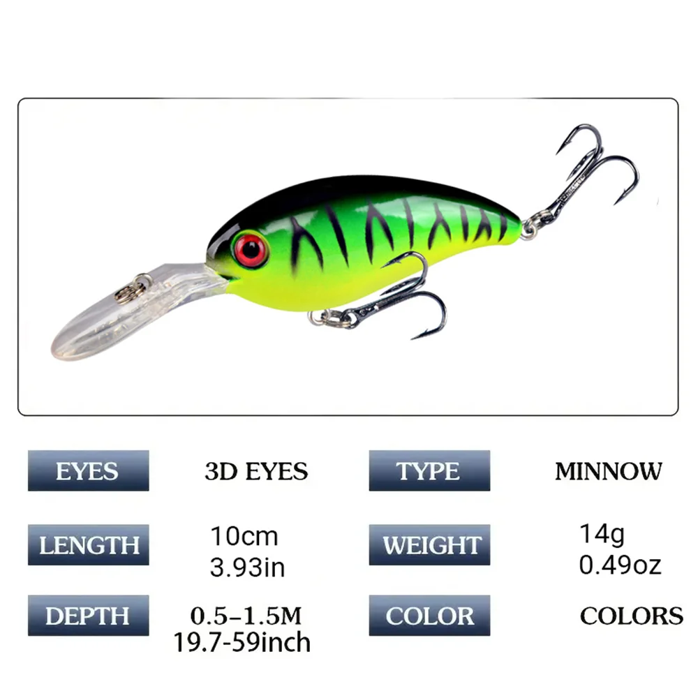7Pcs Crankbait Fishing Lure Fl - مراجعة Fishing Hook Treble وسعره