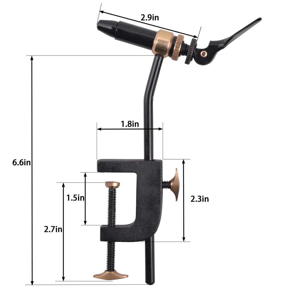 Rotary Fly Tying Vise Tool Saf - مراجعة Fishing Hook Jig وسعره