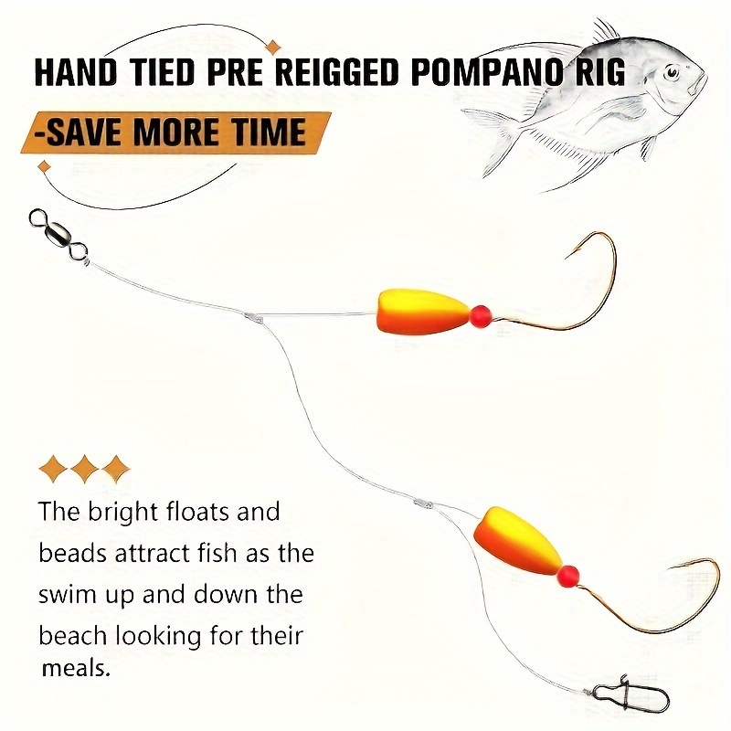 3pcs Pompano Rigs Surf Fishing - مراجعة Fishing Hook Circle وسعره