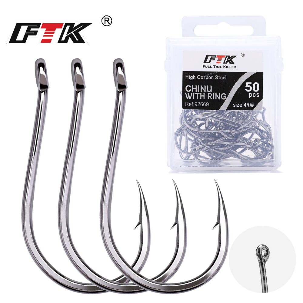 FTK CHINU Fishhook with ring b - مراجعة Fishing Hook Barbless وسعره