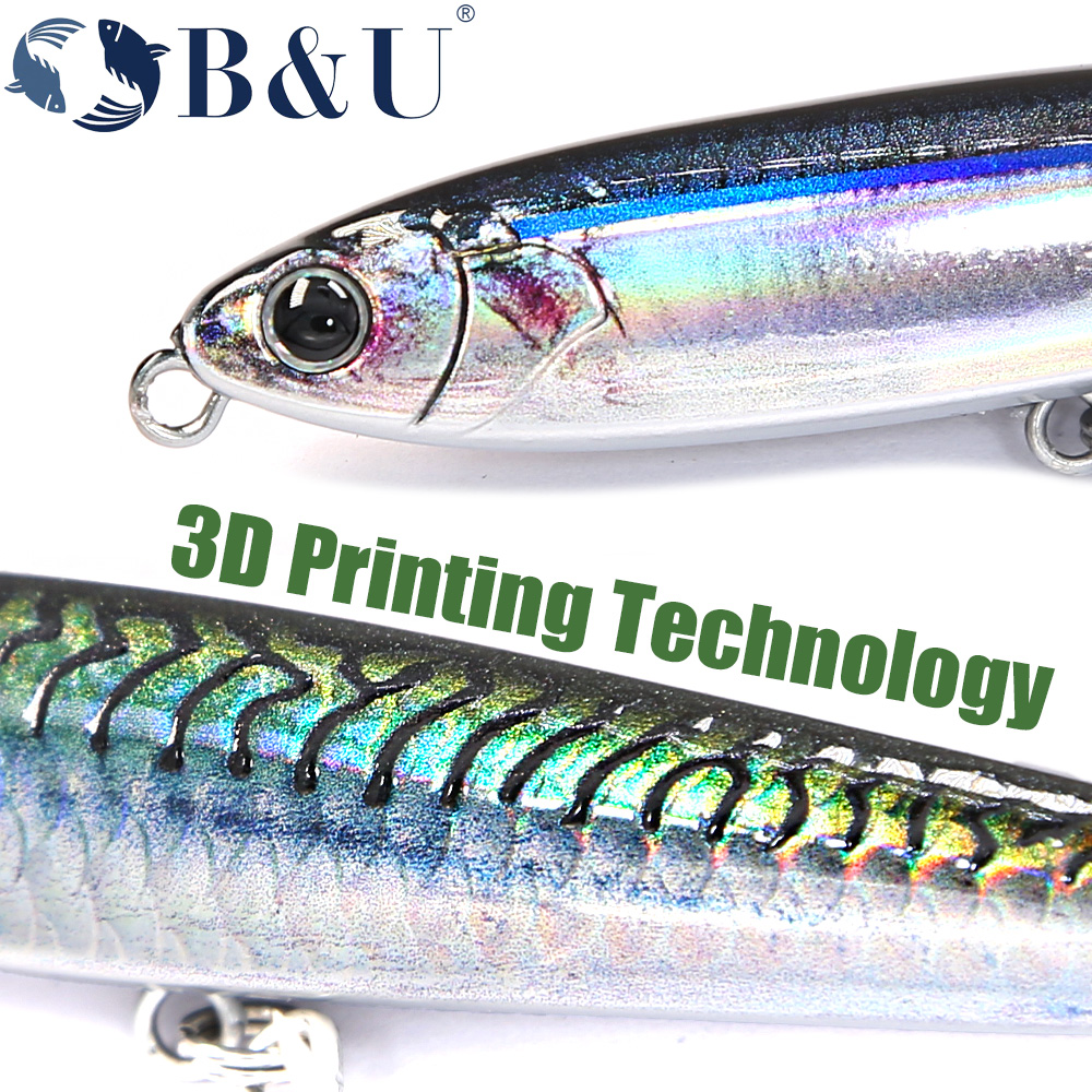 B&U Sinking Pencil Fishing Lur - مراجعة Fishing Hook Treble وسعره