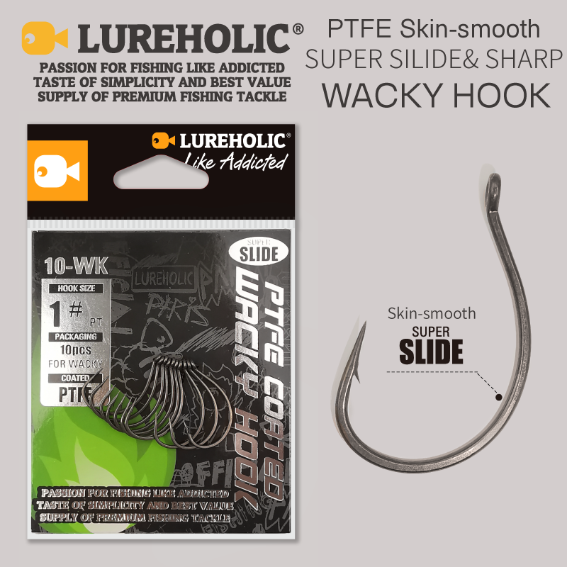 LUREHOLIC PTFE Super Slide Wac - مراجعة Fishing Hook Barbless وسعره
