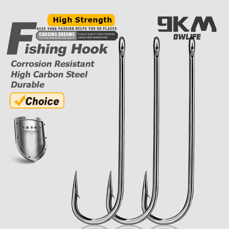 Fishing Hooks Long Shank Hooks - مراجعة Fishing Hook Barbless وسعره