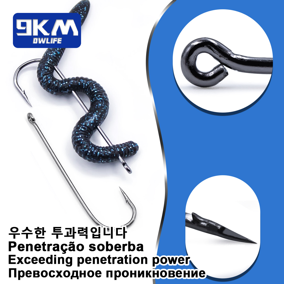 Fishing Hooks Long Shank Hooks - مراجعة Fishing Hook Barbless وسعره