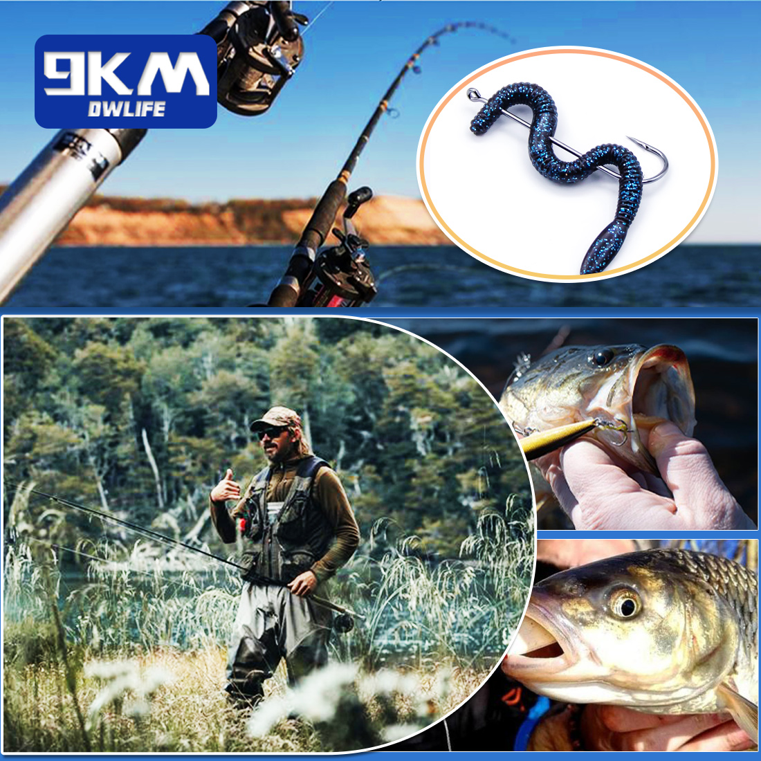 Fishing Hooks Long Shank Hooks - مراجعة Fishing Hook Barbless وسعره