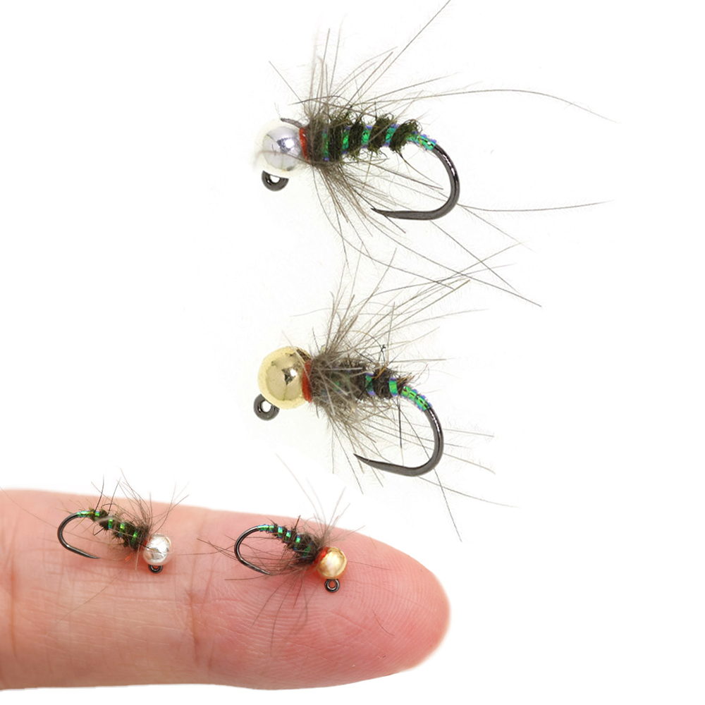 4pcs #16 Tungsten Beadhead CDC - مراجعة Fishing Hook Barbless وسعره