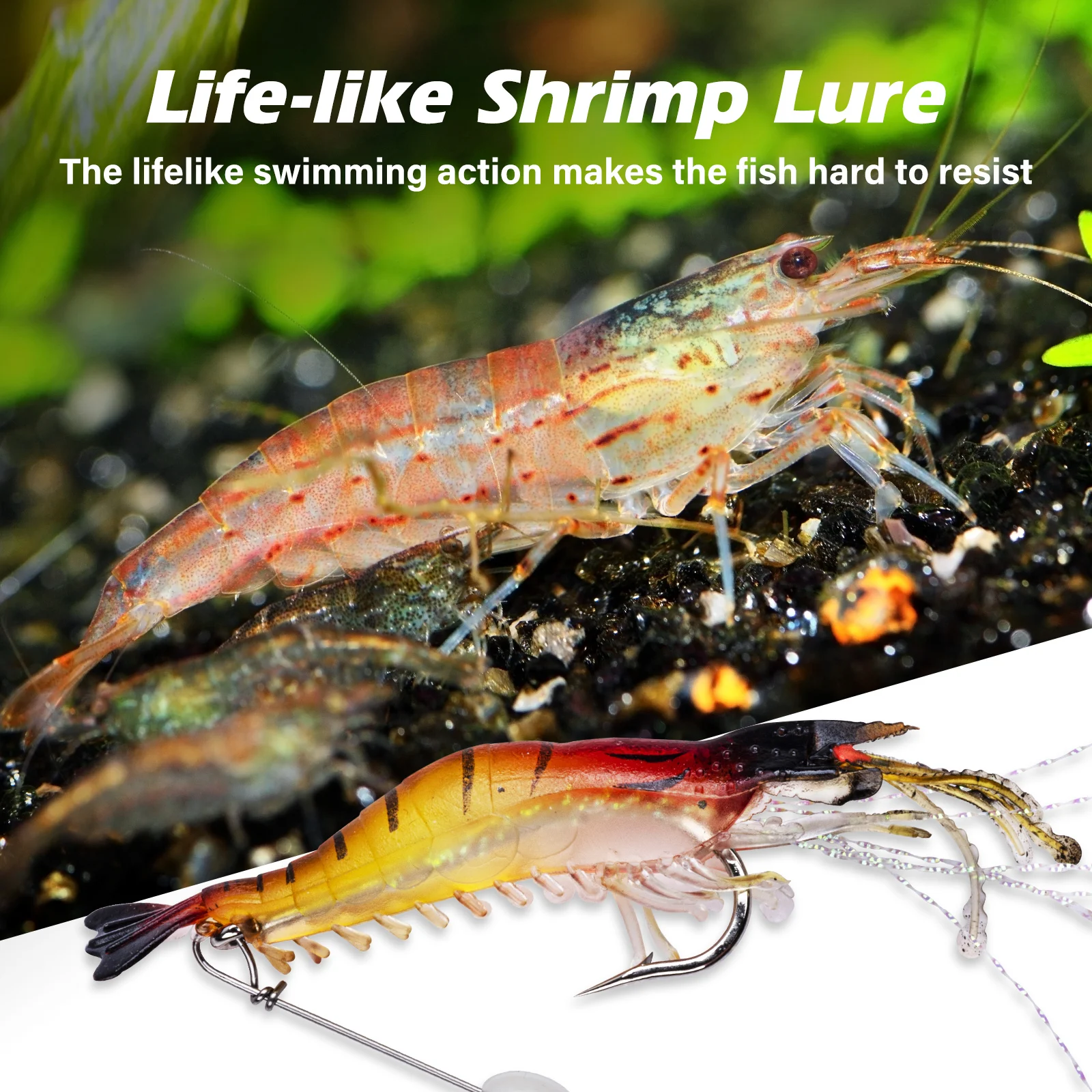 Goture Silicon Shrimp Fishing  - مراجعة Fishing Hook Assortment وسعره
