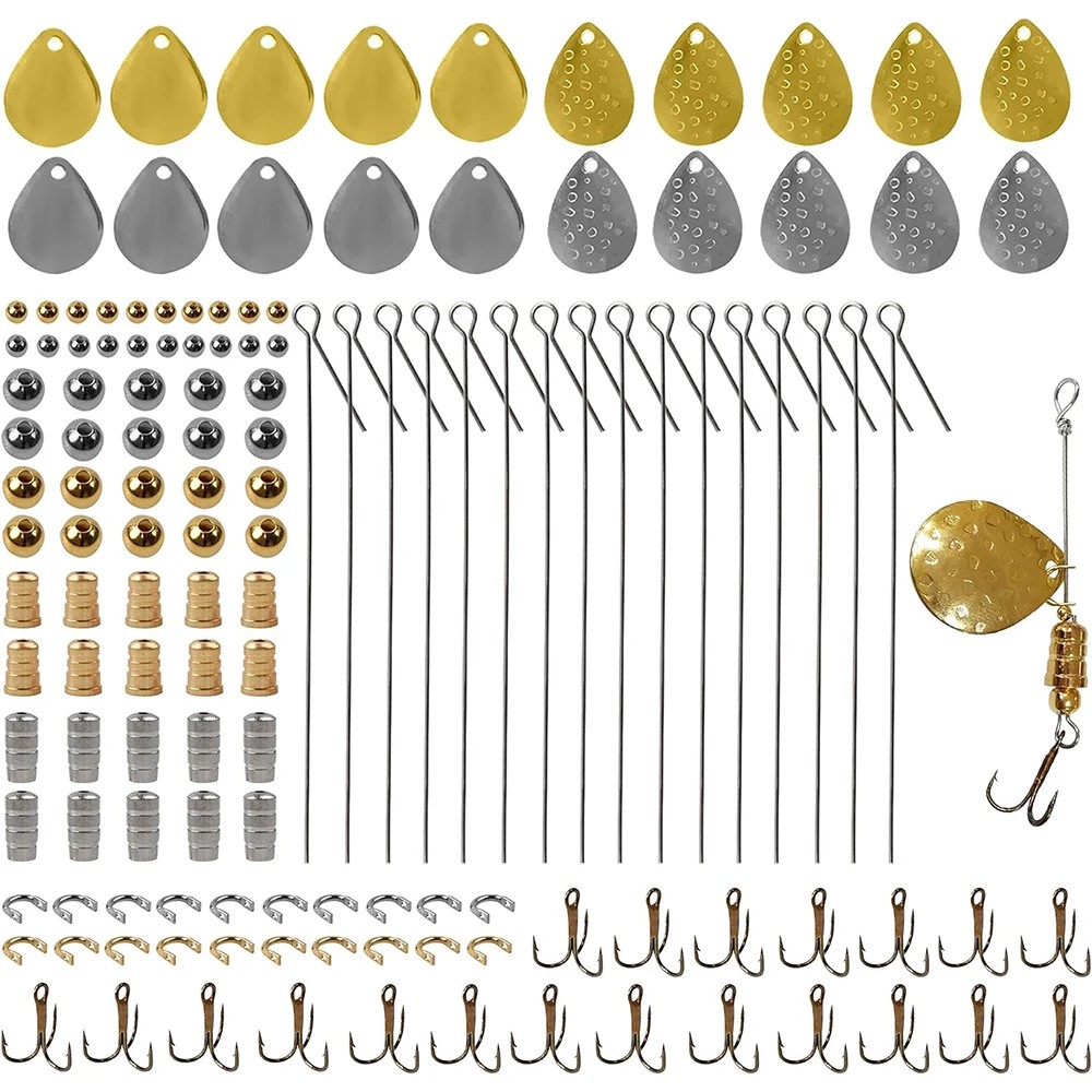 140Pcs Fishing Lures Making Ki - مراجعة Fishing Hook Treble وسعره
