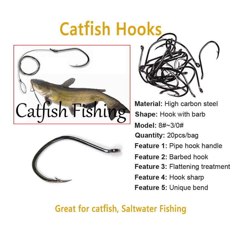 Wifreo 20pcs V Shape Catfish H - مراجعة Fishing Hook Assortment وسعره