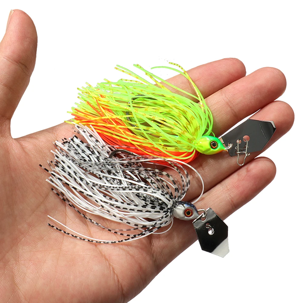 Spinner Bait 7g/9g/12g/14g/21g - مراجعة Fishing Hook Weedless وسعره