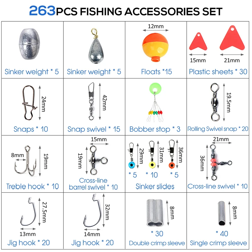 263pcs Outdoor Fishing Accesso - مراجعة Fishing Hook Box وسعره