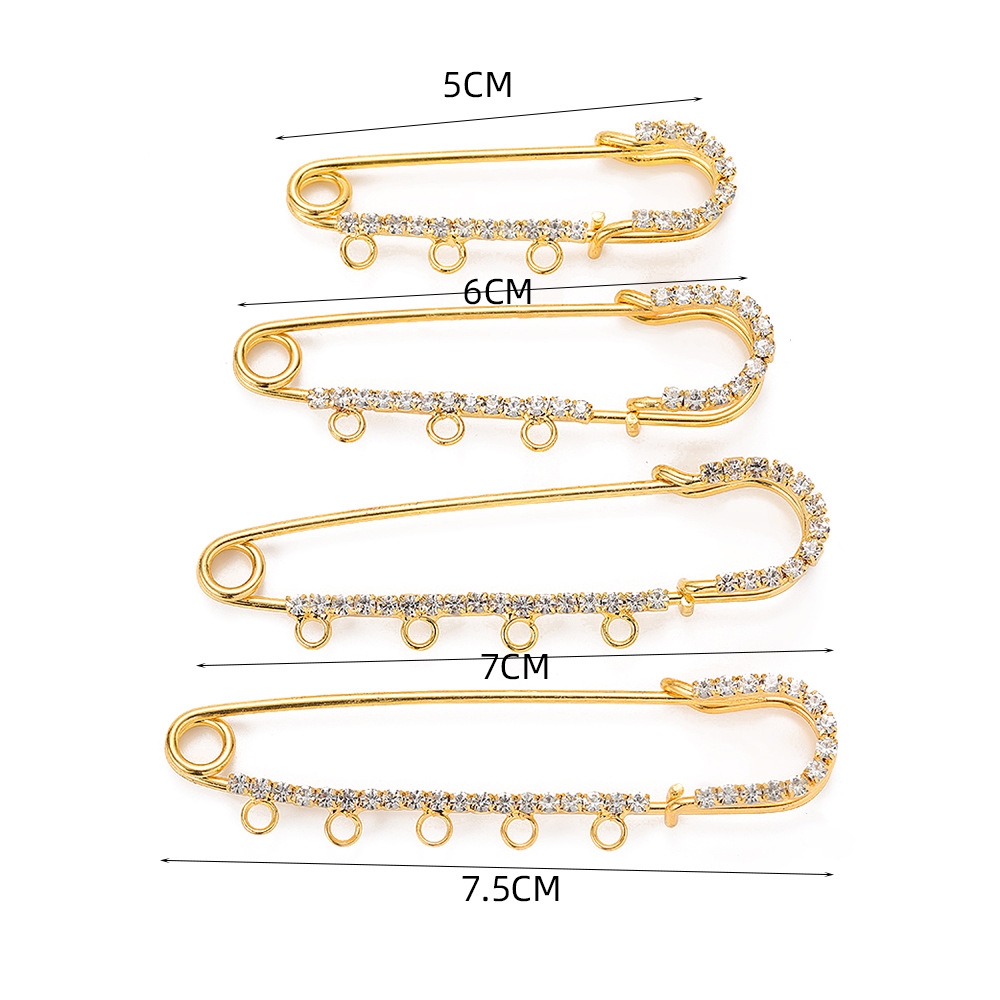 5pcs Rhinestone Charms Safety  - مراجعة Fishing Hook Size وسعره