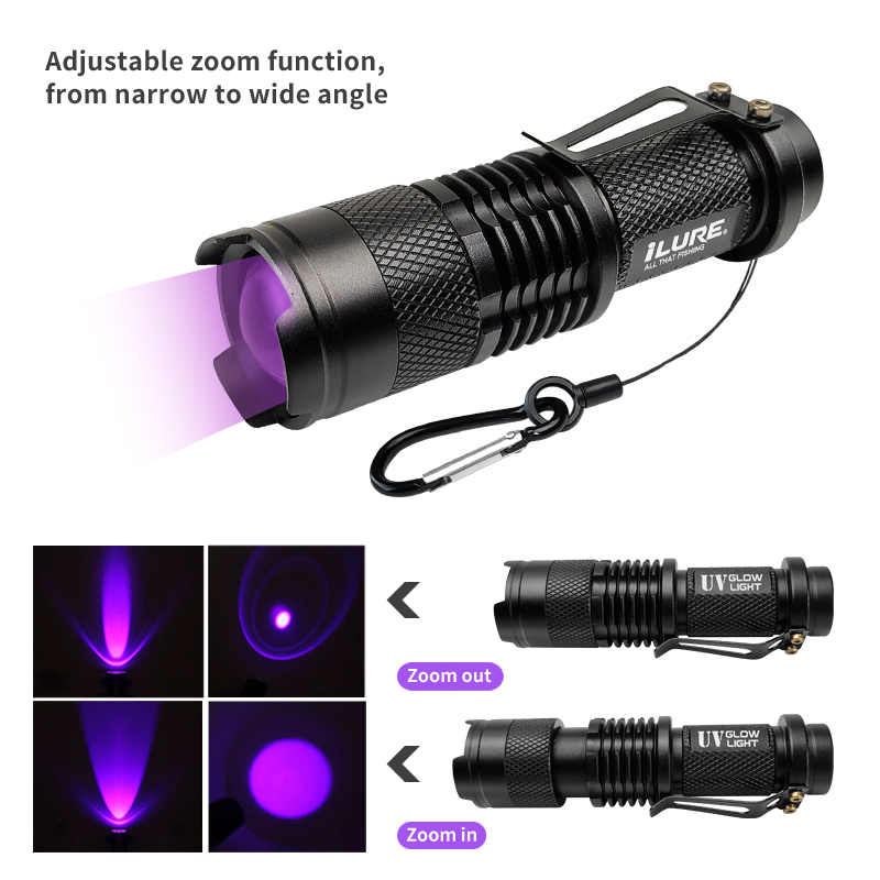 Mini UV Flashlight 395nm Ultra - مراجعة Fishing Hook Jig وسعره