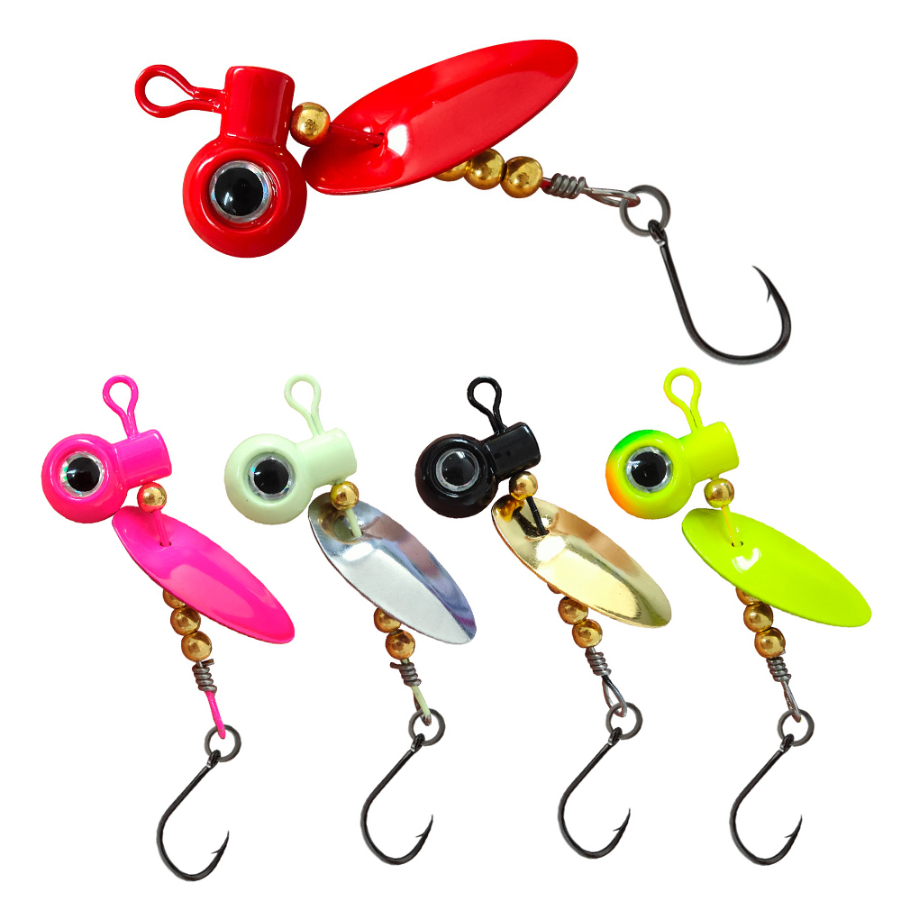 5pcs Crappie Jig Heads With Sp - مراجعة Fishing Hook Offset وسعره