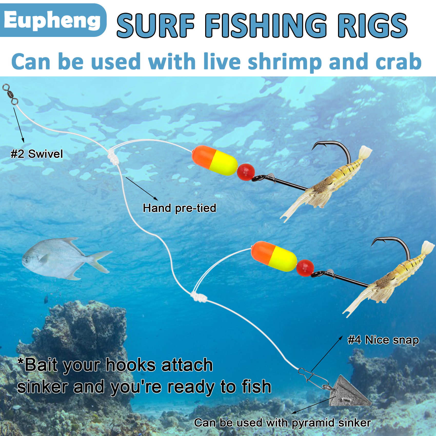 Aventik Pompano Rig Fishing Sa - مراجعة Fishing Hook Circle وسعره