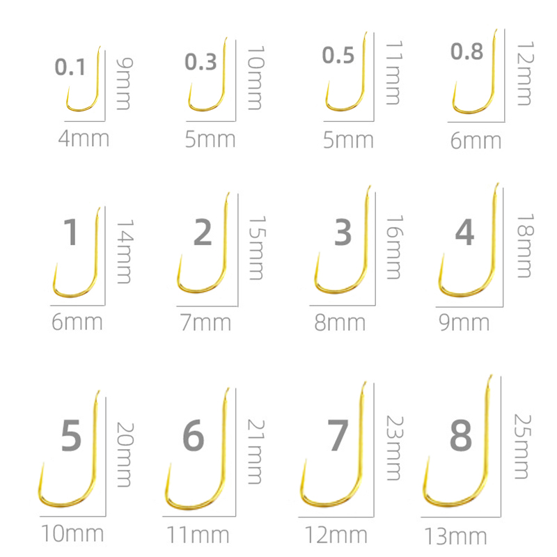 100 Pieces Shinkanto Barbless  - مراجعة Fishing Hook Size وسعره