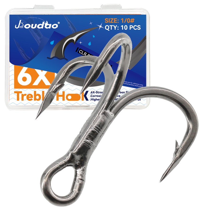 6X Fishing Treble Hook 10Pcs T - مراجعة Fishing Hook Barbless وسعره