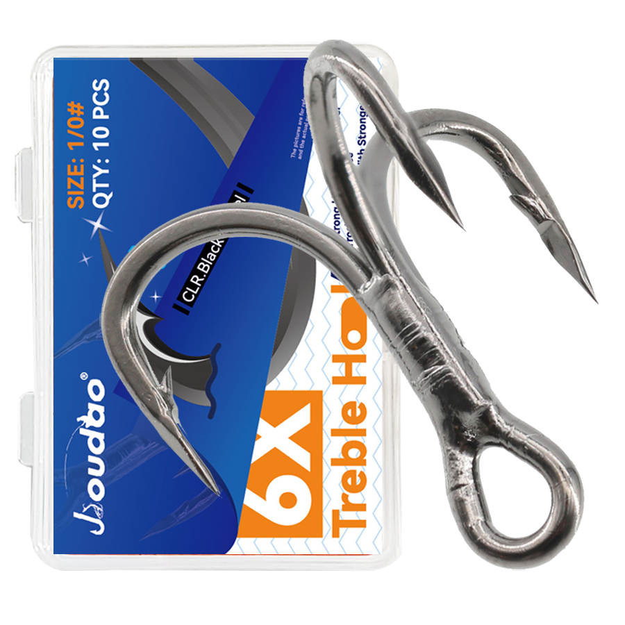 6X Fishing Treble Hooks Black  - مراجعة Fishing Hook Assortment وسعره