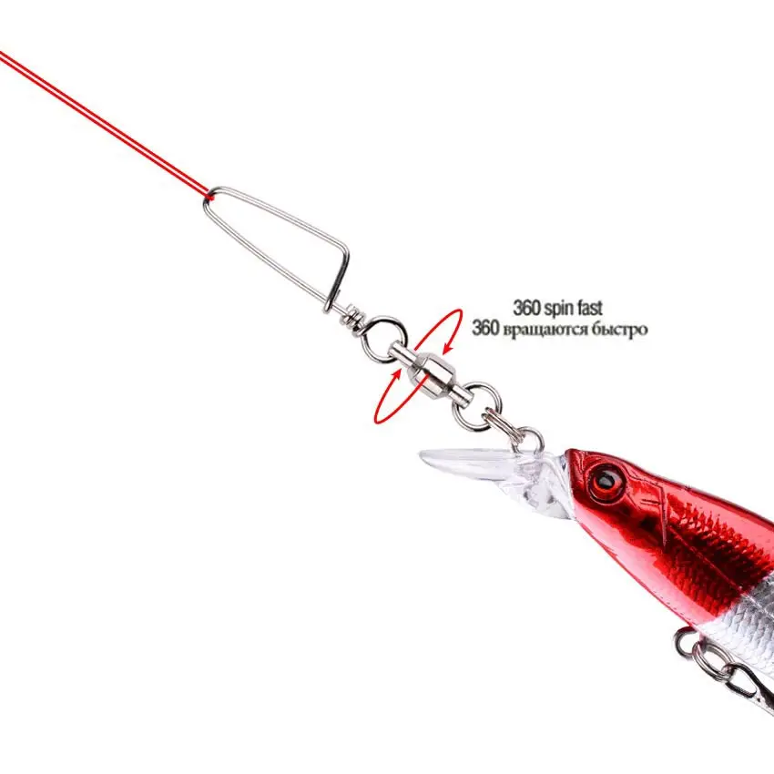 50pcs Fishing Ball Bearing Swi - مراجعة Fishing Hook Stainless Steel وسعره
