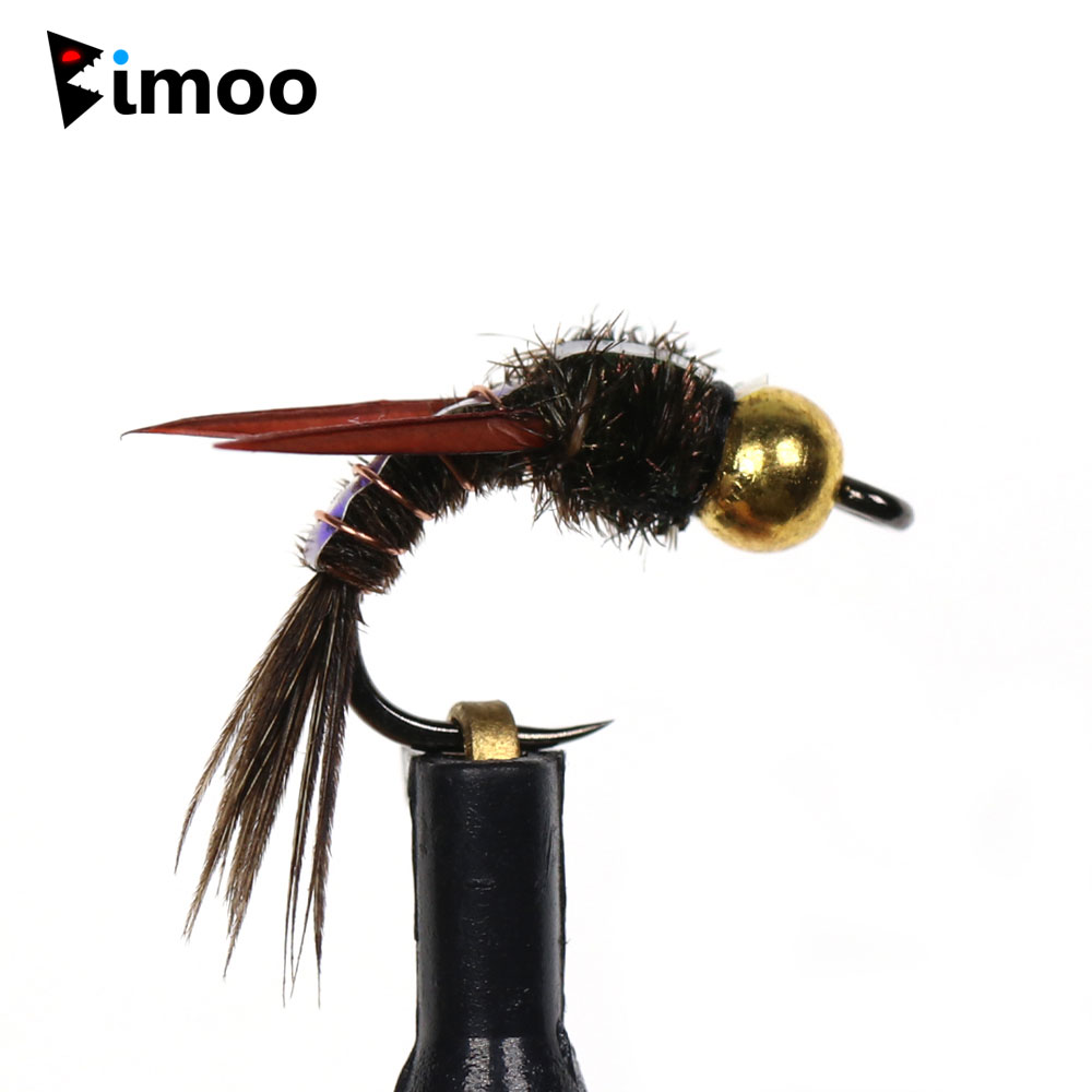 Bimoo 8pcs Brass Beadhead Evil - مراجعة Fishing Hook Barbless وسعره