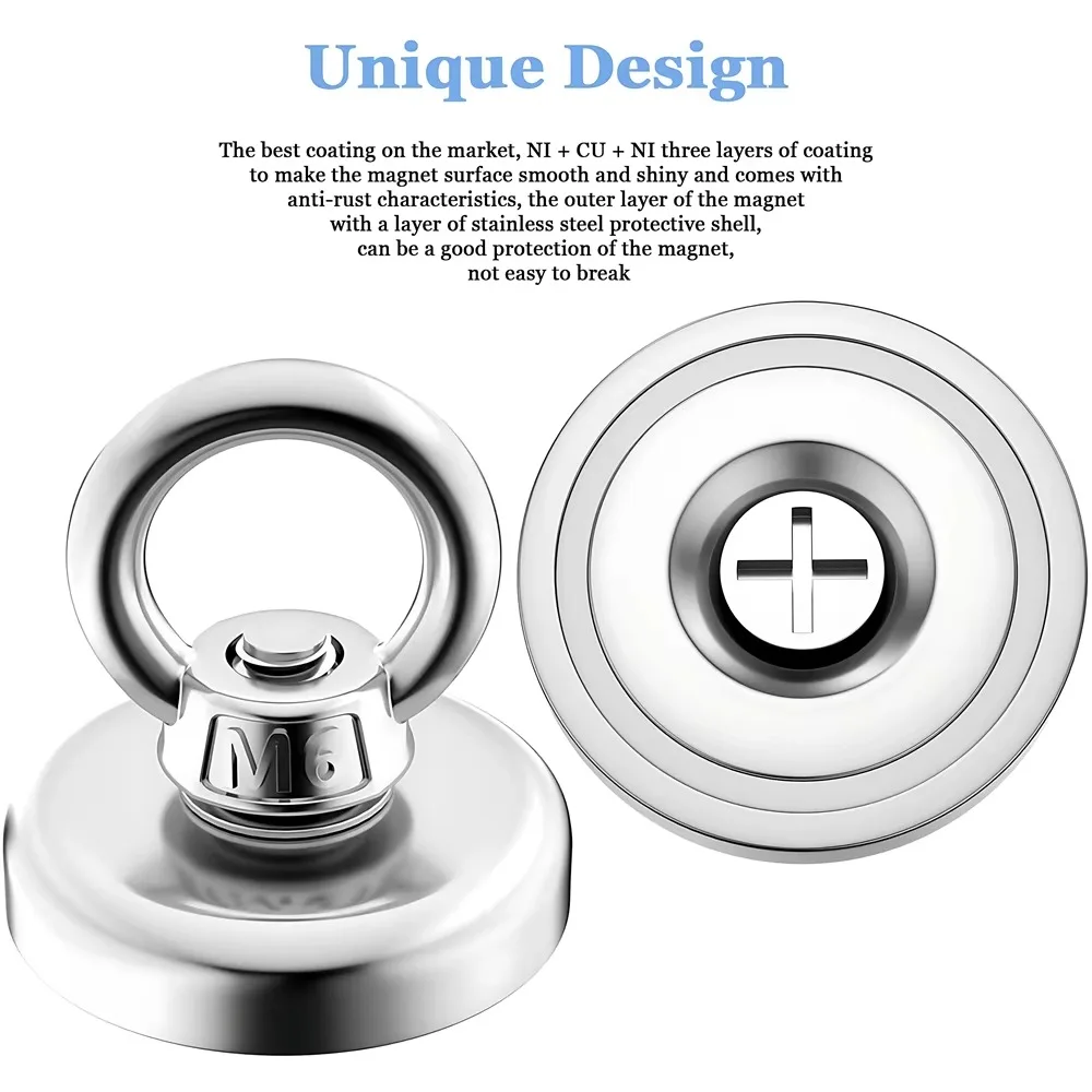 D16~D42mm Super Strong Neodymi - مراجعة Fishing Hook Stainless Steel وسعره