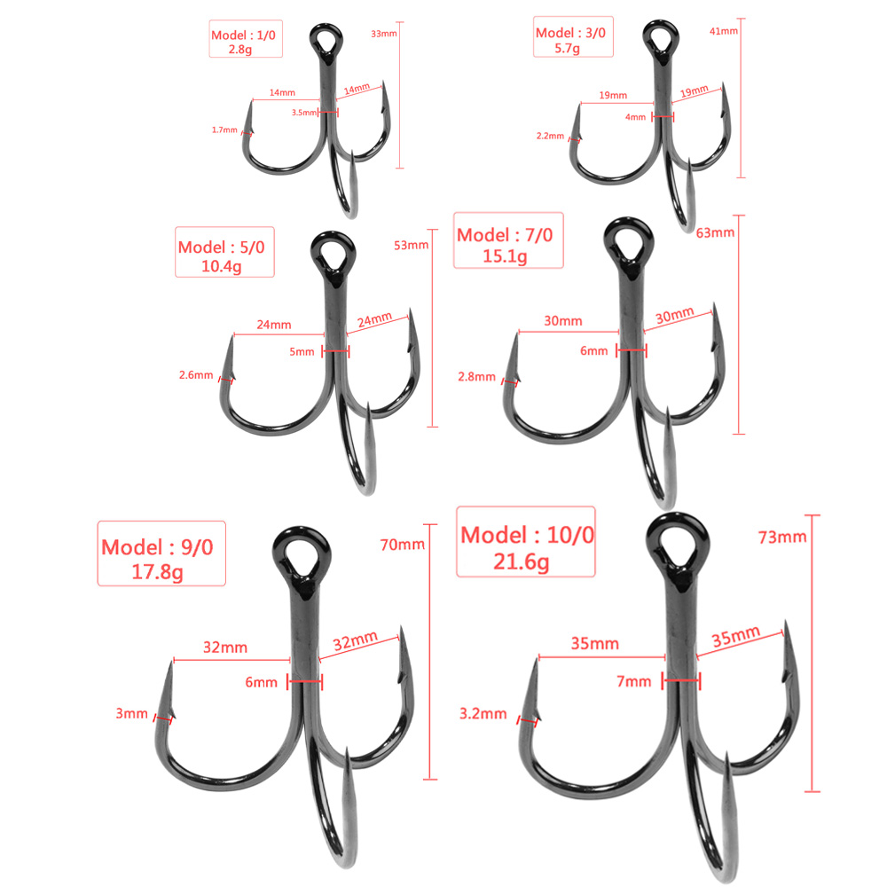 Huge Treble Hooks 4X Strong 1# - مراجعة Fishing Hook Offset وسعره