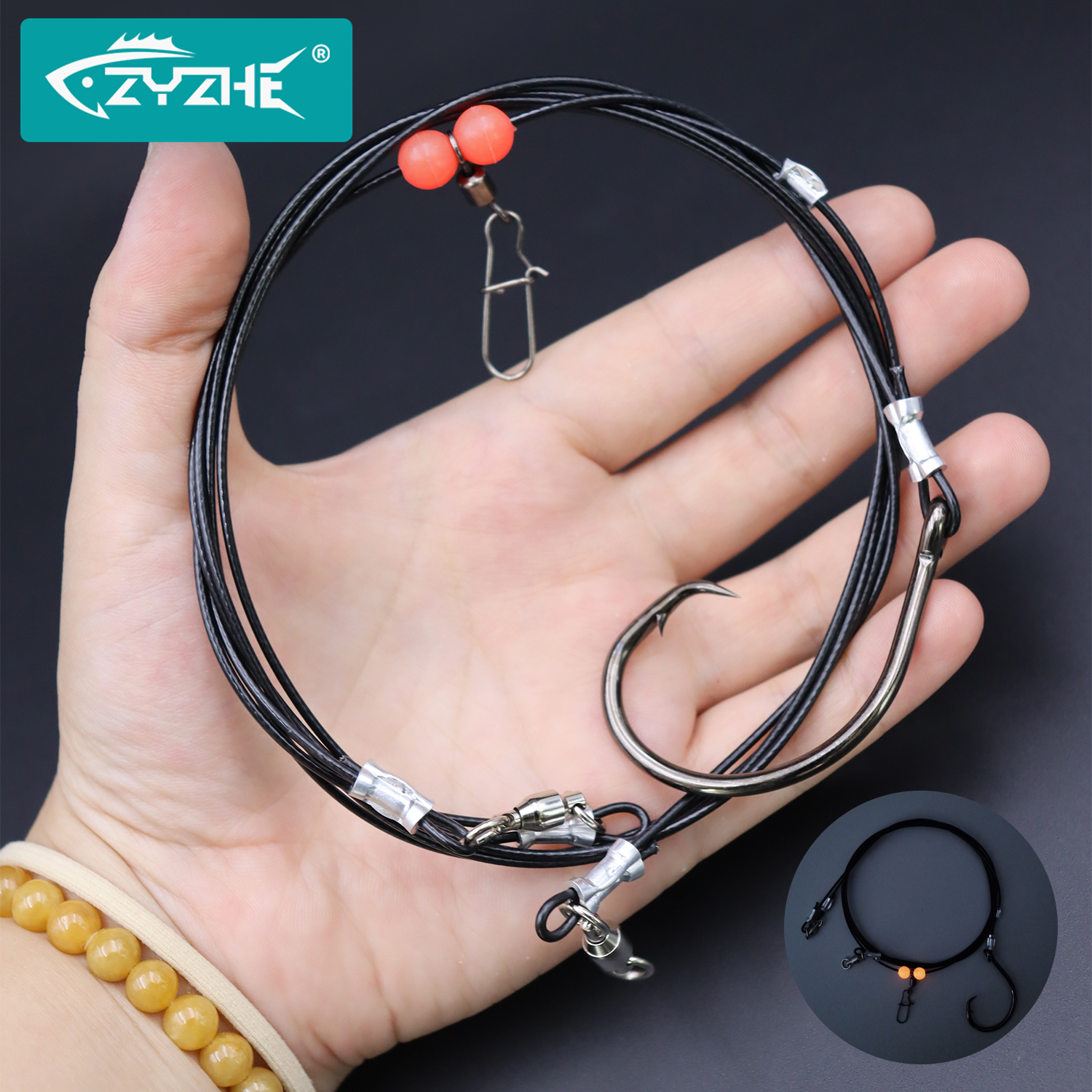 ZYZHE 1pc Sea Fishing Rigs Wit - مراجعة Fishing Hook Circle وسعره