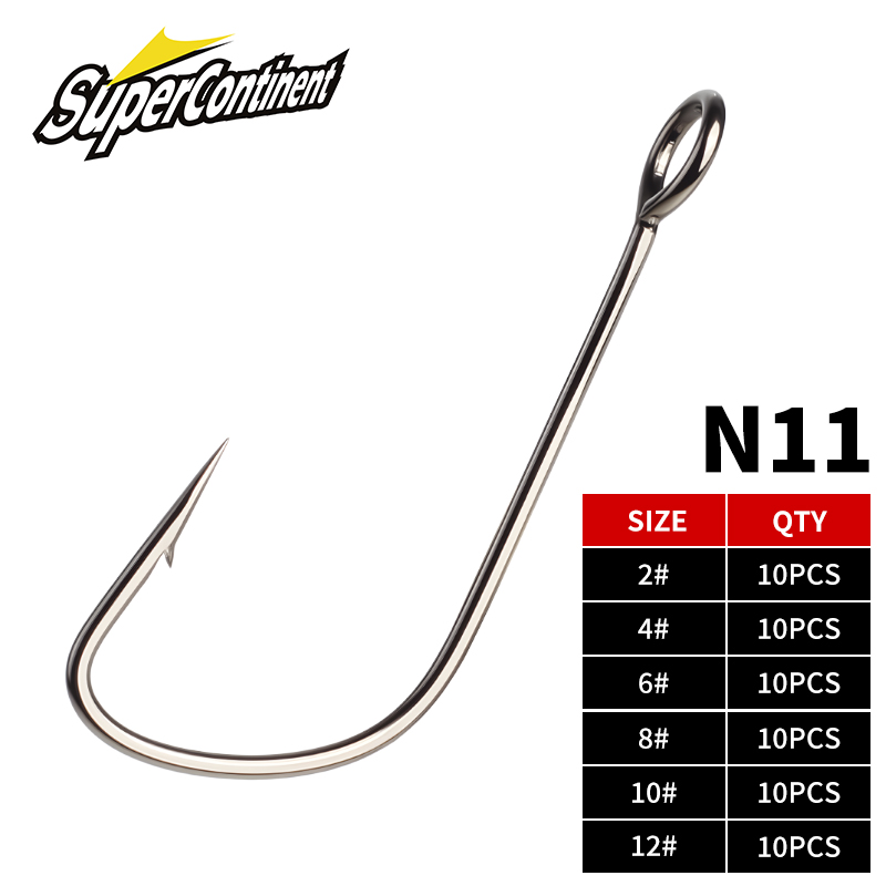 Supercontinent 2#-12# 10pcs Ba - مراجعة Fishing Hook Offset وسعره