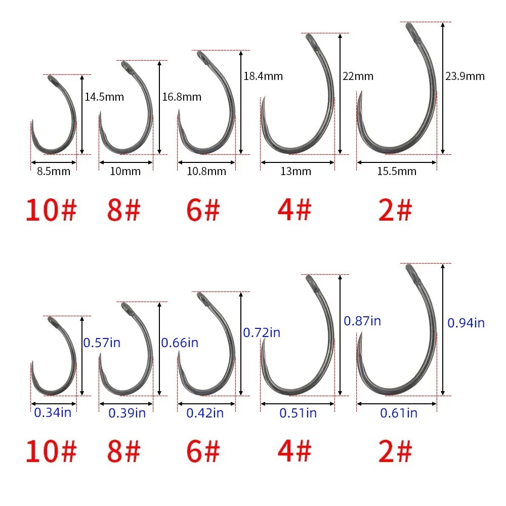 Hirisi 50pcs Coating High Carb - مراجعة Fishing Hook Barbless وسعره