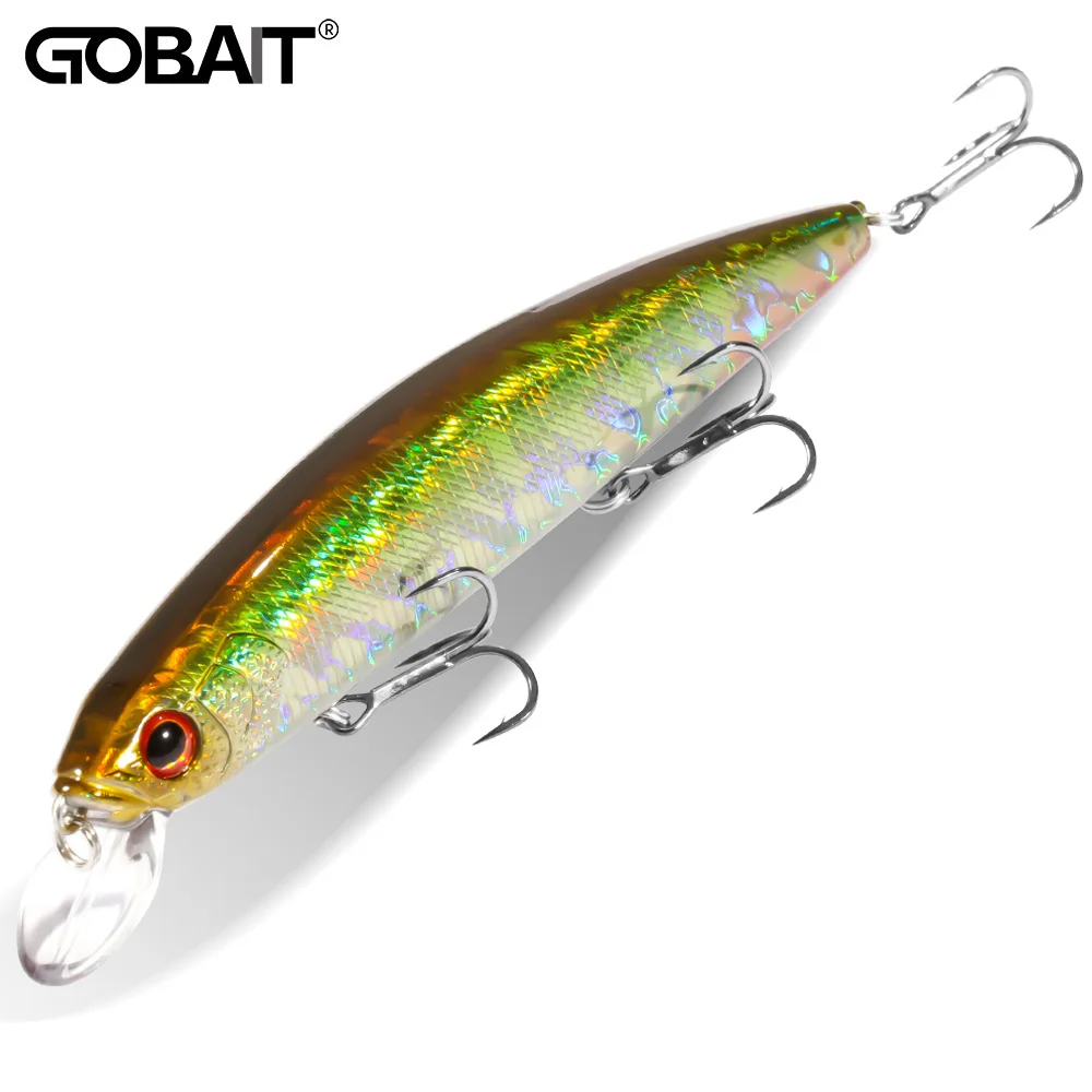 GOBAIT Floating Minnow 14cm 24 - مراجعة Fishing Hook Treble وسعره